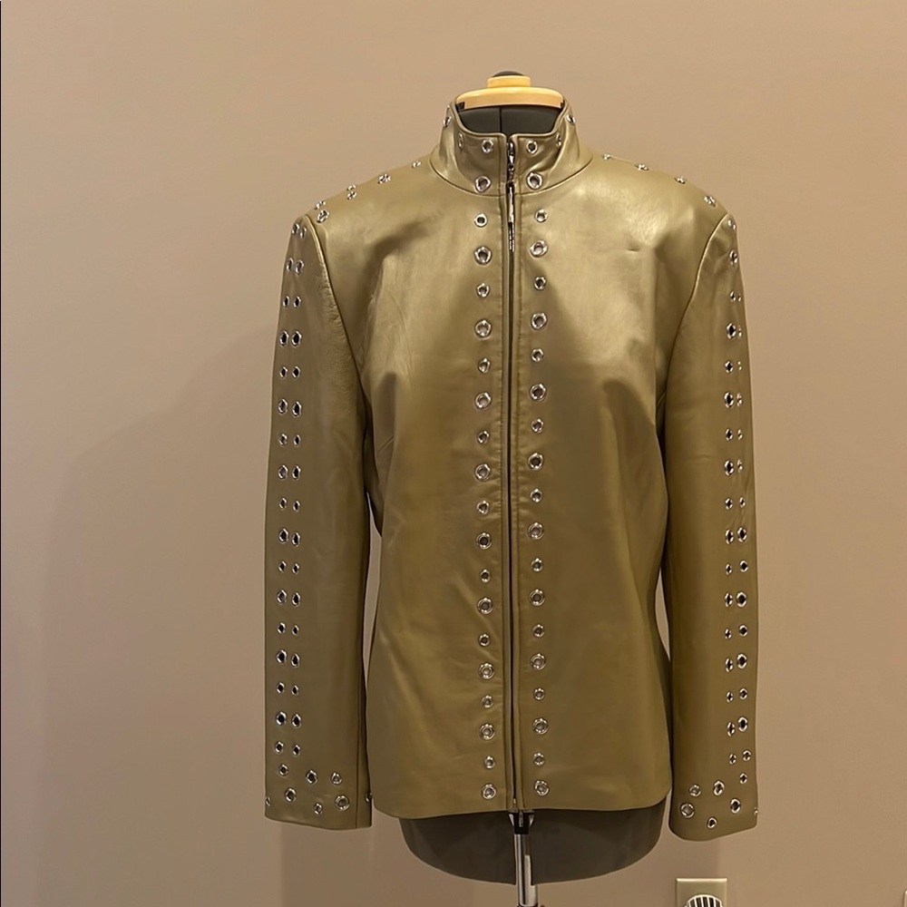 Stylish Gold St. John Jacket with Silver Accents